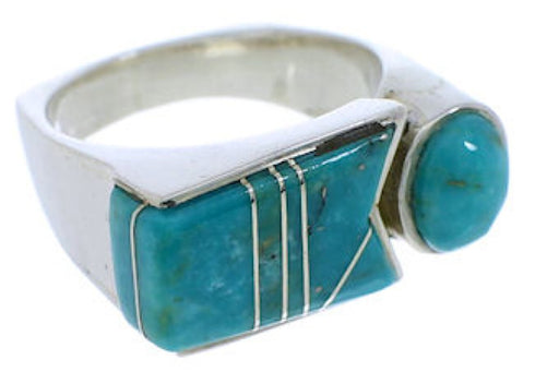 Sterling Silver Turquoise Jewelry Southwest Ring Size 6-1/4 UX39690